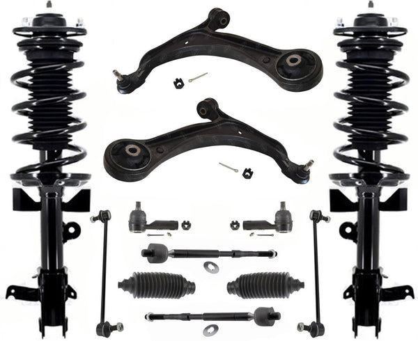 Front Complete Struts Control Arms Tie Rods & Links For Honda Odyssey 2013-2017
