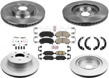 AmeriPro Pastillas de freno de cerámica con revestimiento de rotores para Nissan Rogue 2014-2018 3 filas