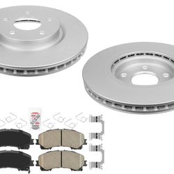 AmeriPro Coated Brake Rotors Ceramic Brake Pads for Nissan Rogue 14-2018 2 Row