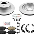 AmeriPro Coated Brake Rotors Ceramic Brake Pads for Nissan Rogue 2014-2018