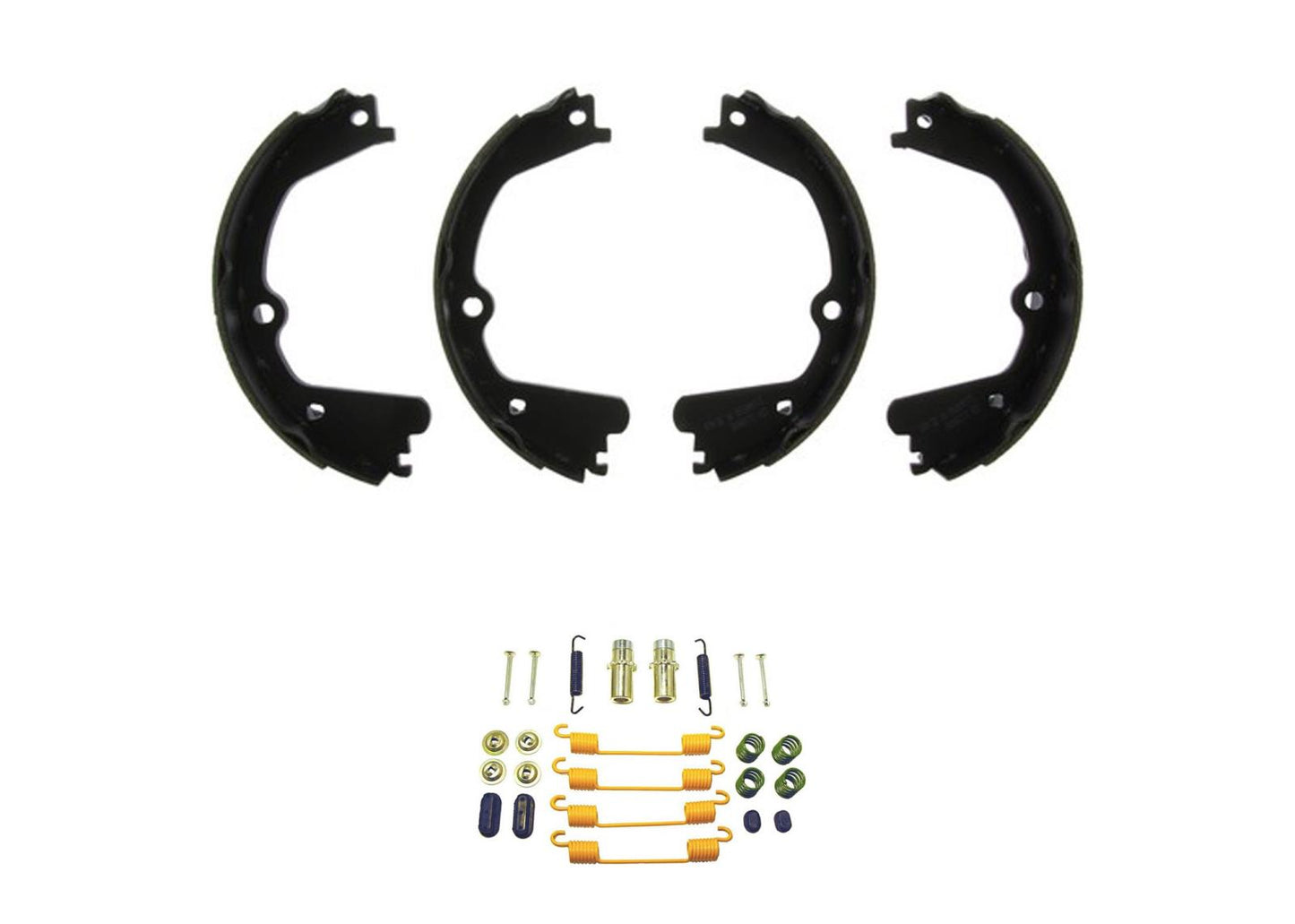 Rear Parking-Emergency Brake Shoes with Coil Spring Style Mount GM Trucks