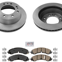 GEO Coated Disc Brake Rotors Pads for Fleet Duty GM Silverado 2500HD 2020-2024