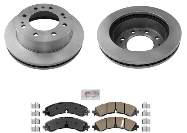 GEO Coated Disc Brake Rotors Pads for Fleet Duty GM Silverado 2500HD 2020-2024