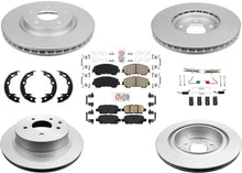 AmeriPro Rotores de freno recubiertos Pastillas de freno de cerámica para Nissan Rogue 2014-2018 2 filas