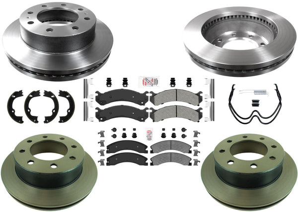 Carbon Disc Brake Rotors Pads for Fleet Duty 2018-2020 GM Express Van 4500 SRW