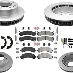 GEO Coated Disc Brake Rotors Pads for Fleet Duty 2017-2020 GM Express Van 2500