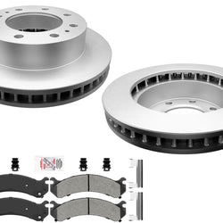 GEO Coated Disc Brake Rotors Pads for Fleet Duty 2017-2020 GM Express Van 2500