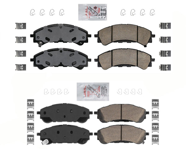 Front & Rear Ceramic Brake Pads For 2019 2020 2021 2022 2023 2024 Ford Ranger