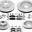 For Express Van 1500 2009-14 Coated Disc Brake Rotors Brake Pads Parking Shoes