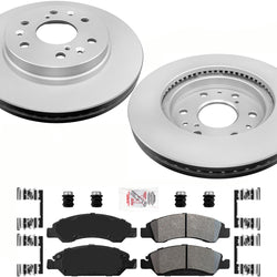 For Chevrolet Express Van 1500 09-14 Front Coated Disc Brake Rotors Brake Pads