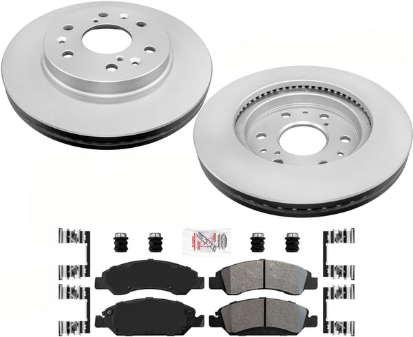 For Chevrolet Express Van 1500 09-14 Front Coated Disc Brake Rotors Brake Pads
