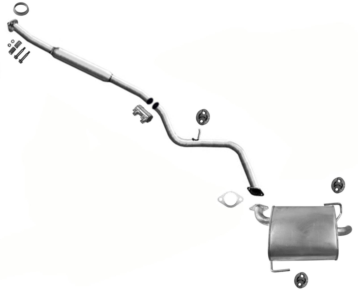 Para Subaru Outback 2010-2017 sistema de escape silenciador de tubo de extensión fabricado en EE. UU.