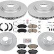 Coated Brake Rotors Brake Pads for Nissan Rogue 19-20 W Electric Parking Brake