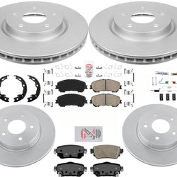 Coated Brake Rotors Brake Pads for Nissan Rogue 19-20 W Electric Parking Brake