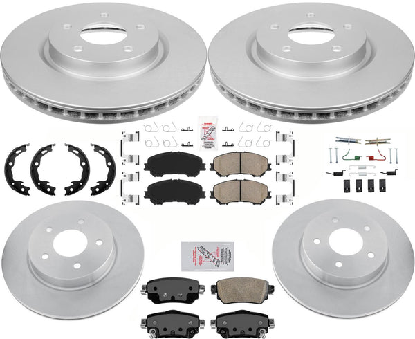 Coated Brake Rotors Brake Pads for Nissan Rogue 19-20 W Electric Parking Brake