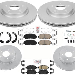Coated Rotors Brake Pads For Nissan Rogue Sport 19-21 W Electric Parking Brake