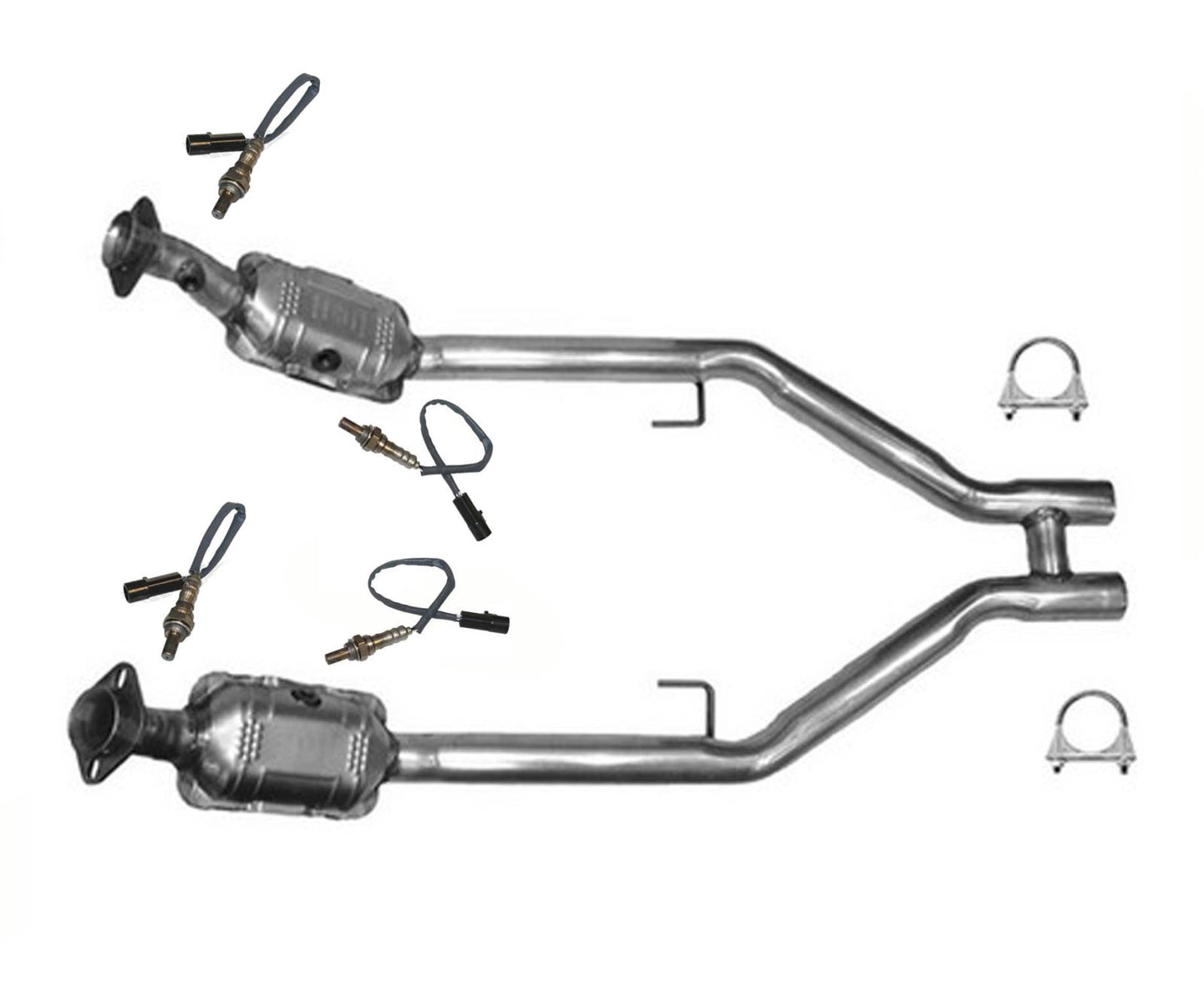 Tubo H del motor con convertidor catalítico dual para Ford Mustang 4.6L 2005-2010