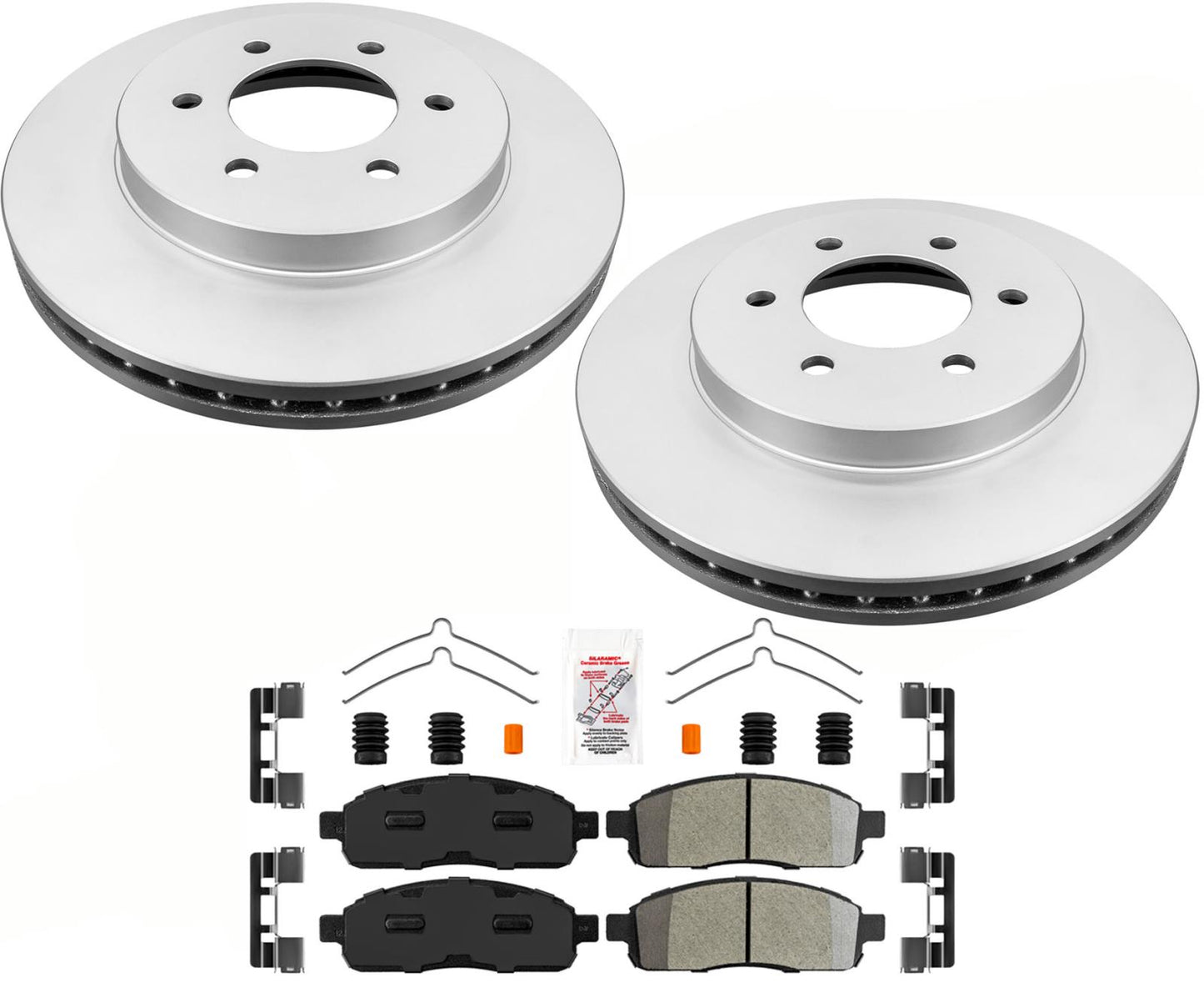 Fleet Off Road Duty Disc Brake Rotors Brake Pads For Ford F150 4Wheel Drv 04-08