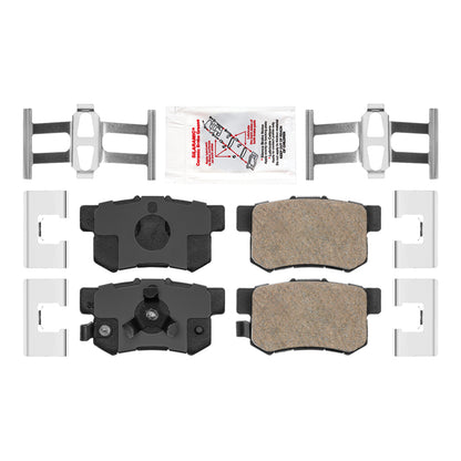 Pastillas de freno de cerámica delanteras y traseras y rotores recubiertos PARA HONDA CR-V y RDX 2007-2016