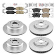 Front & Rear Ceramic Brake Pads & Coated Rotors FOR 2007-2016 HONDA CR-V & RDX
