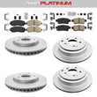 Pastillas de freno delanteras + traseras y rotores recubiertos PARA HONDA ODYSSEY 2005-2010