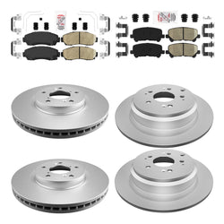 Pastillas de freno delanteras + traseras y rotores recubiertos PARA HONDA ODYSSEY 2011-2014