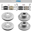 Front & Rear Ceramic Brake Pad & Coated Rotor FOR 13-20 SILVERADO SUBURBAN TAHOE