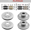 Front + Rear Brake Pads & Coated Rotors FOR 2013-2020 GMC SIERRA YUKON - XL