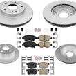 Pastillas de freno delanteras y traseras y rotores de freno recubiertos para Acura RSX Base 2002-2006