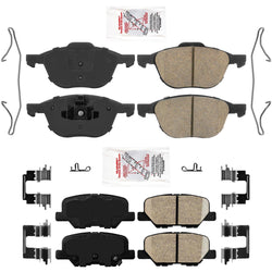 Front & Rear AmeriPRO Ceramic Pads For 2014-2016 Mazda 3 Sport with 280MM Rotor