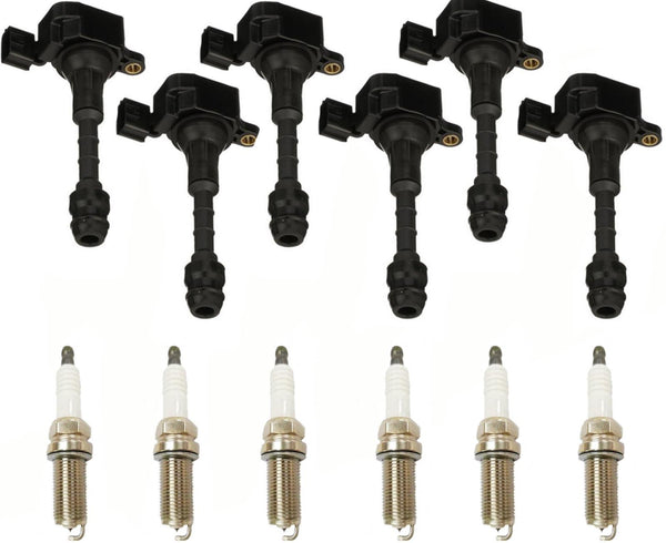 6 Direct Ignition Coils Platinum Spark Plugs For Infiniti FX35 3.5L 2003-2008