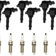 6 Ignition Coils & Platinum Spark Plugs For Mercedes Benz C280 3.0L 2006-2007