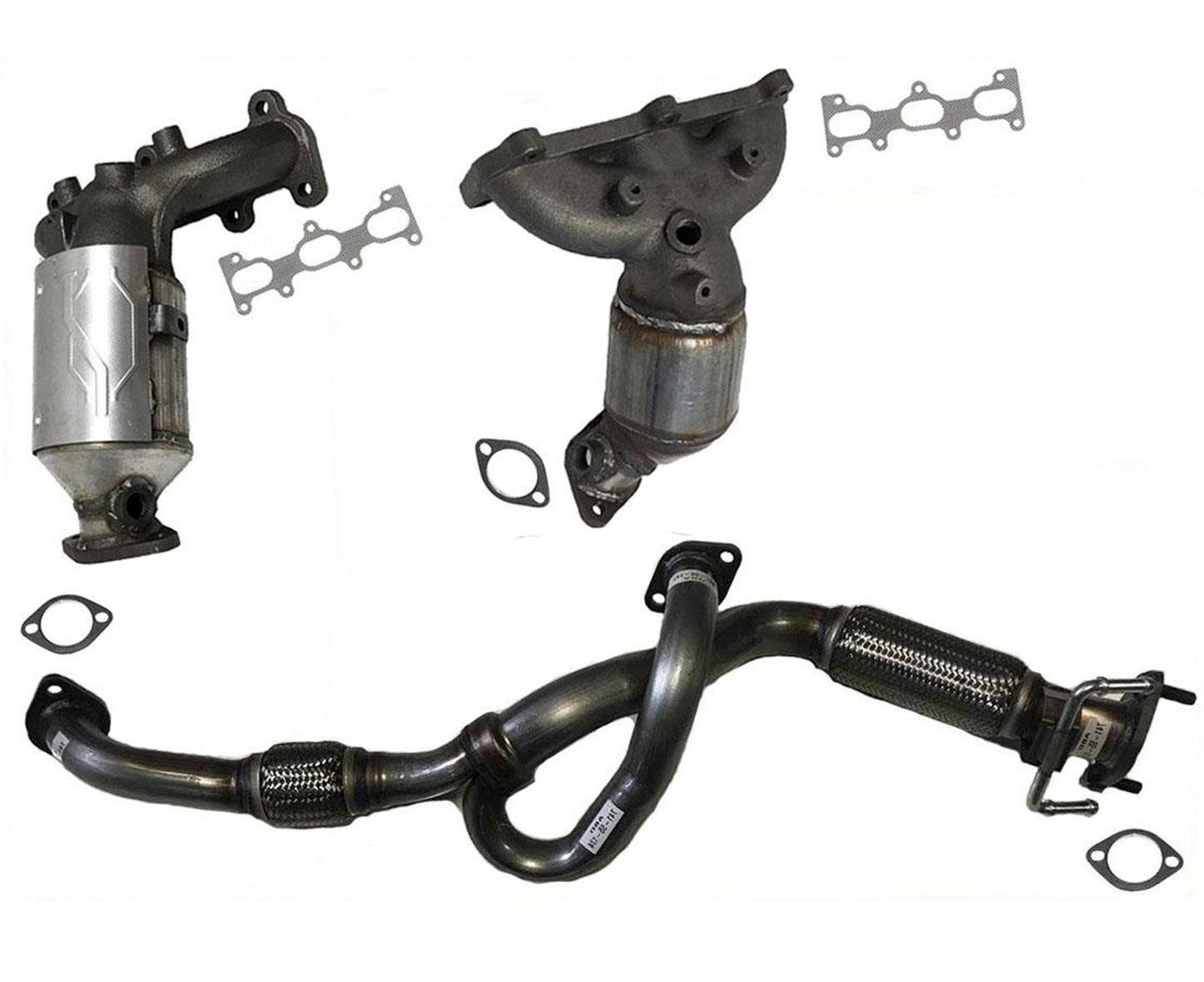 Manifold Converters & Front Y Pipe Fits 07-09 Hyundai Santa Fe V6 2.7L