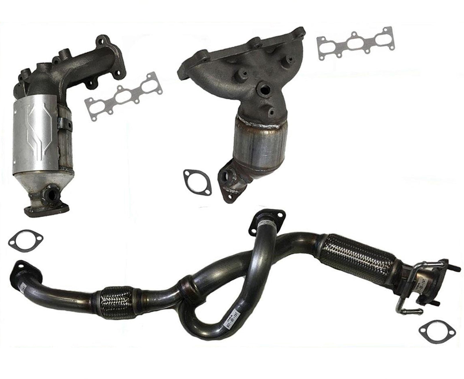 Manifold Converters & Front Y Pipe Fits 07-09 Hyundai Santa Fe V6 2.7L
