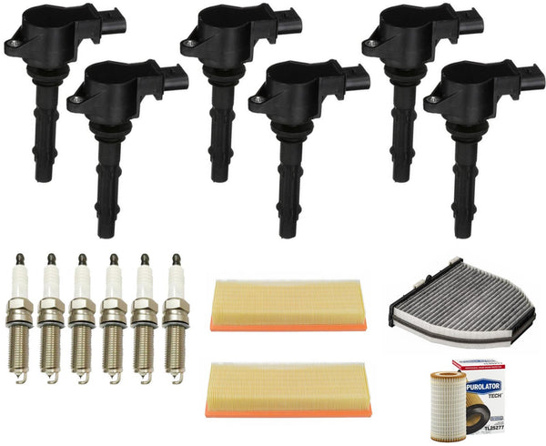 Bobinas de encendido Bujías y filtros de platino para Mercedes Benz C300 3.0L 08-12