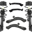 Front Complete Struts Lower & Upper Control Arms For Nissan Sentra 2013-2019