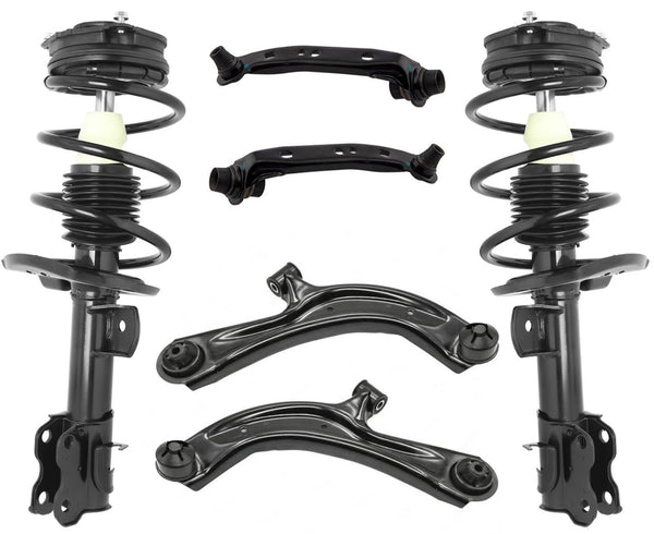 Front Complete Struts Lower & Upper Control Arms For Nissan Sentra 2013-2019