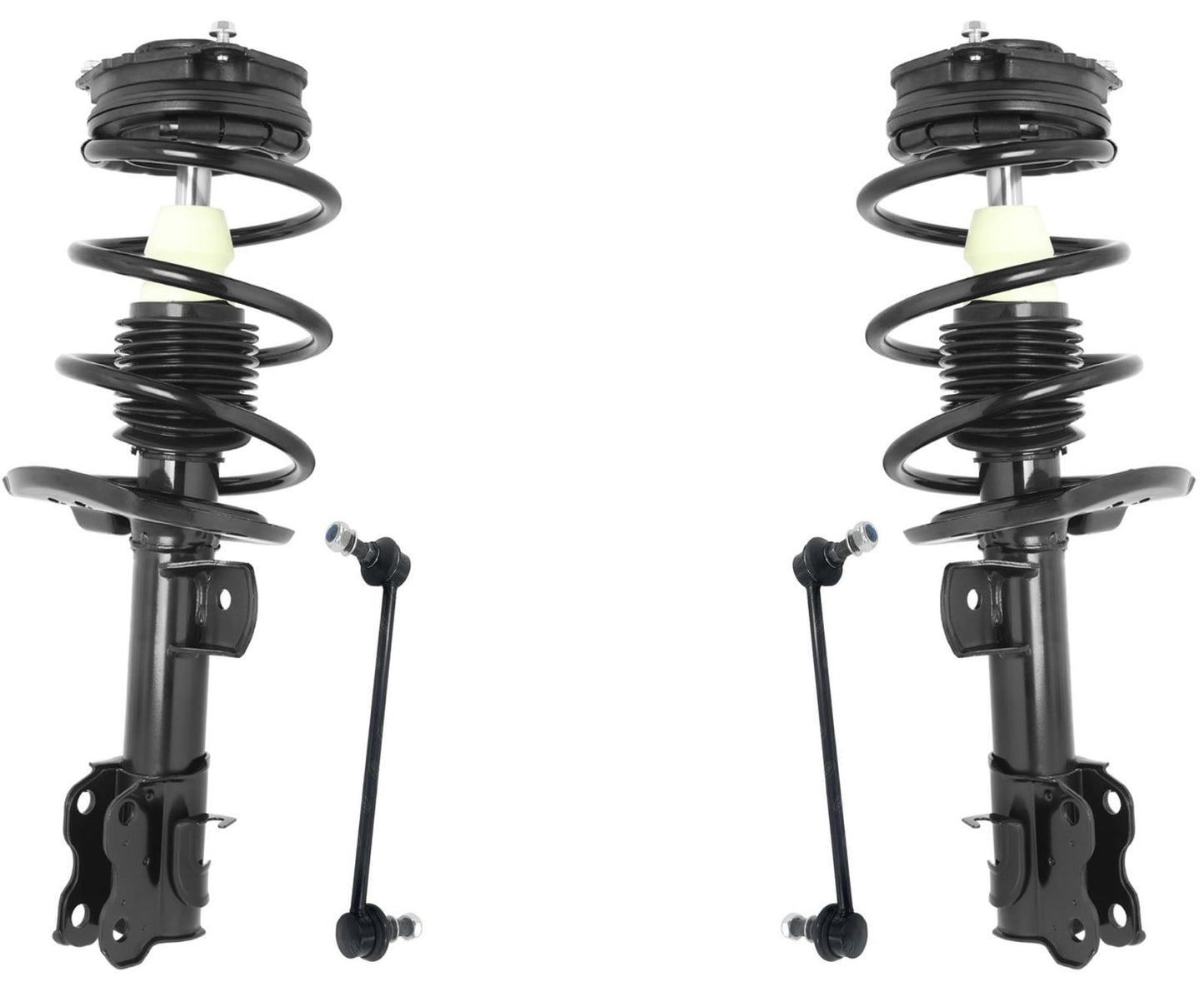 Front Complete Coil Spring Struts & Sway Bar Links For Nissan Sentra 1.8L 13-19