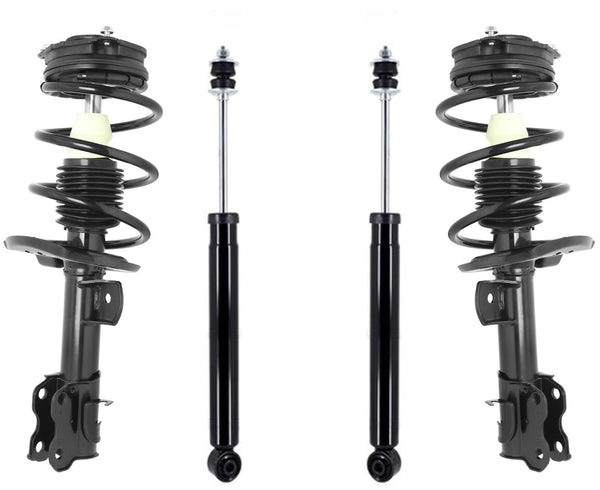 100% New Front Complete Spring Struts & Rear Shocks for 14-17 Nissan Sentra 1.8L