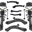 Front Complete Struts Control Arms Tie Rods & Links For Nissan Sentra 2013-2019
