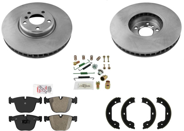 REAR Carbon Brake Rotors Pads hardware for 10-17 BMW 535i GT REF 34216775289