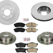 F & R Disc Brake Rotors with Ceramic Brake Pads for Nissan Altima 1993-2000 6pc