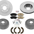 Fits 93-98 Altima Ft Brake Disc Rotors Ceramic Pads Drum Brake Shoes Springs 7Pc
