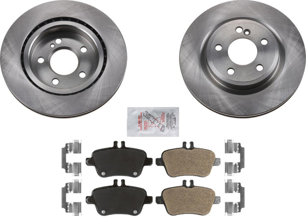 Metallic Pads Rear Disc Brake Rotors for 14-19 Mercedes Benz CLA250 Sport Pack