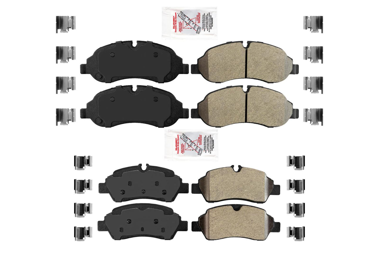 AmeriPro Premium Almohadillas metálicas Haredware para Ford Transit 150 250 350 2015-2021