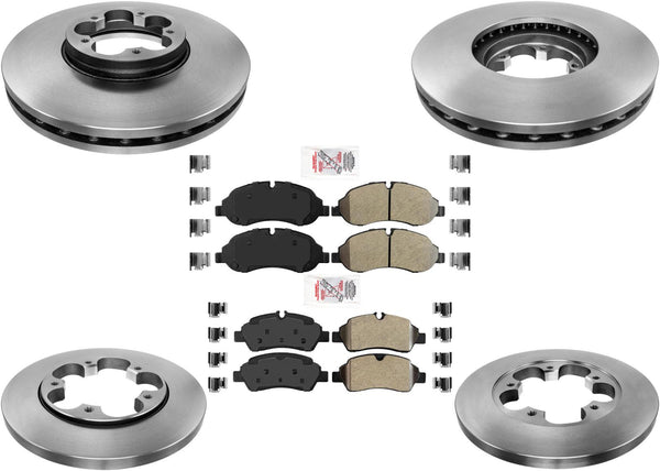 Fleet Duty Carbon Disc Brake Rotors Pads for Ford Transit 150 250 350 2015-2021