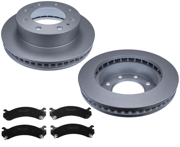 Front GEO Fleet Duty Coated Disc Brake Rotors Pads For Express Van 2500 21-2022