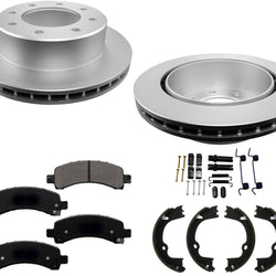 Rear GEO Fleet Duty Coated Disc Brake Rotors Pads For Express 2500 2021 2022