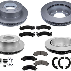 GEO Fleet Duty Coated Disc Brake Rotors Pads for GM Express Van 2500 2021 2022
