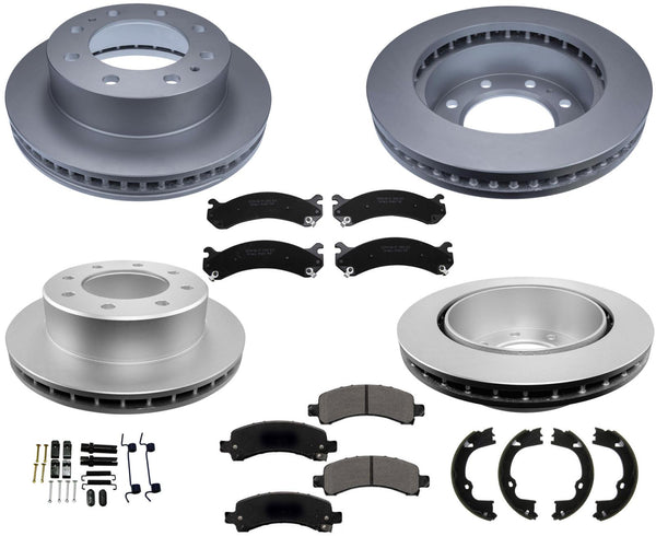 GEO Fleet Duty Coated Disc Brake Rotors Pads for GM Express Van 2500 2021 2022